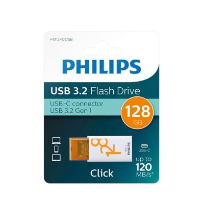 Philips USB 3.2 128GB Click Series Gen 1 USB-C USB flash drive USB Type-C 3.2 Gen 1 (3.1 Gen 1) Wit Philips USB 3.2 128GB Click Series Gen 1 USB-C USB flash drive USB Type-C 3.2 Gen 1 (3.1 Gen 1) Wit