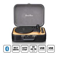 Retro Bluetooth® platenspeler met ingebouwde luidsprekers Zwart - thumbnail