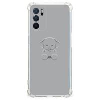 OPPO A16 | A16s | A54s Stevig | Bumper Hoesje | Grijs Baby Olifant - thumbnail