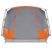 Tunneltent 4-persoons waterdicht grijs en oranje - thumbnail