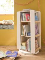 Draaiende opbergmeubilair boekenkast LIGNE TERRAZZO beige - thumbnail