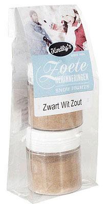 Kindly's Zwart wit potjes zout 25 gram 2 Stuks Kindly's Zwart wit potjes zout 25 gram 2 Stuks