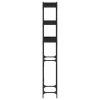 Wasmachinekast 67x25x163 cm bewerkt hout zwart - thumbnail