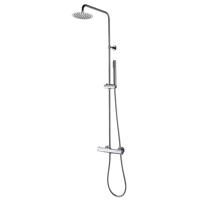 Wiesbaden Caral eco thermostatische regendoucheset opbouw chroom - thumbnail