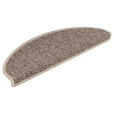 VidaXL Trapmatten zelfklevend 15 st sisal-look 65x21x4 cm donkerbeige