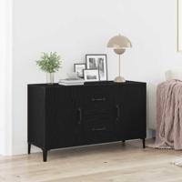 Dressoir met lade Zwart 100 x 36 x 60 cm Bewerkt hout - thumbnail