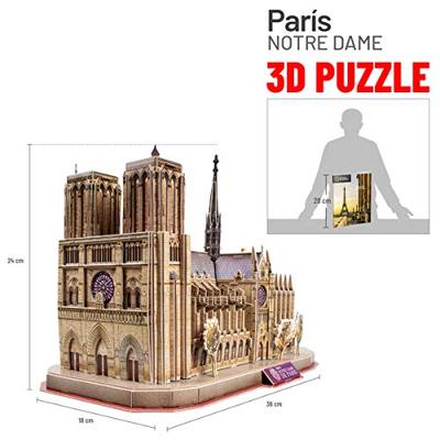 Cubic Fun National Geographic 3D Puzzel Notre-Dame Parijs 128 Stukjes