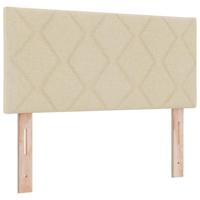 Boxspring Bed met Matras in Crème, 90 x 200 cm, Stof - thumbnail