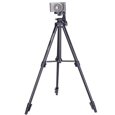 YUNTENG VCT-680RM 4-Section Folding Legs Aluminum Alloy Tripod Mount with Three-Dimensional Tripod Head for DSLR & Digital Camera Adjustable Height: