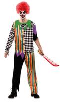 Killer Clown Kostuum Regenboog Man - thumbnail