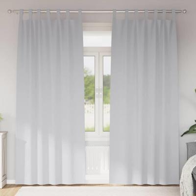VidaXL Zwart-out gordijnen met ringen 2 pcs bleekgrijs 245 x 140 cm