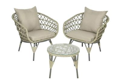 Sintra bistroset wicker grijs Decoris - Decoris