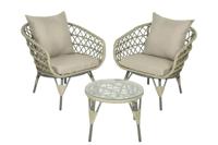 Sintra bistroset wicker grijs Decoris - Decoris - thumbnail