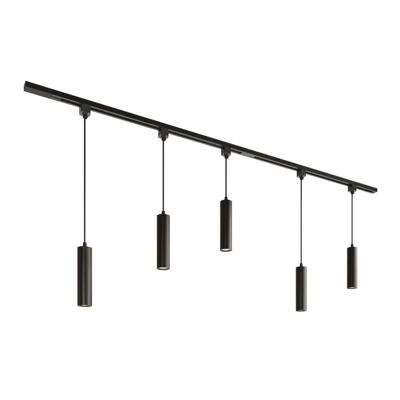 Taros Railverlichting Pakket - Recht - 2x 1 m rail - 5 hanglamp - Excl. Lichtbron - IP20 - Modulair - 230V Taros Railverlichting Pakket - Recht - 2x 1 m rail - 5 hanglamp - Excl. Lichtbron - IP20 - Modulair - 230V