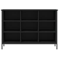 Schoenenkast 100x35x70 cm bewerkt hout zwart - thumbnail