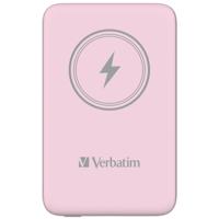 Verbatim Charge n Go Magnetic Wireless Powerbank 10000 mAh Fast Charge, Quick Charge 3.0, USB PD 3.0, Adaptive Fast Charge LiPo USB-C Pink - thumbnail