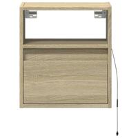 Tv-wandmeubels met LED 2 st 41x31x45 cm sonoma eikenkleurig - thumbnail