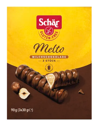 Schar Melto Melkchocolade Hazelnoot Repen Schar Melto Melkchocolade Hazelnoot Repen