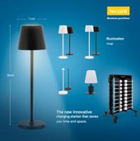 Tafellamp securit georgina led opl dimbaar zwart - thumbnail