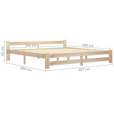 VidaXL Bedframe massief grenenhout 200x200 cm
