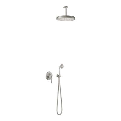 Regendoucheset Tres Clasic Mengkraan Plafondarm Incl. Handdouche RVS Regendoucheset Tres Clasic Mengkraan Plafondarm Incl. Handdouche RVS