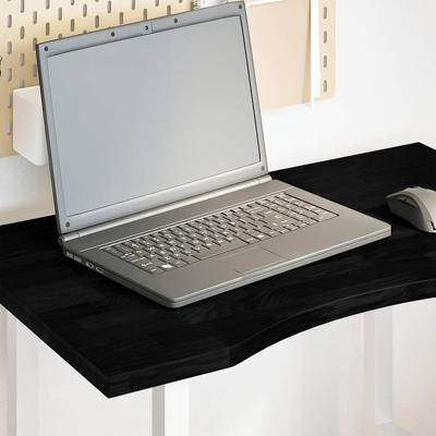 Bureaublad rechthoekig 80x50x2,5 cm eikenhout donkerbruin