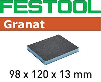 Festool 201114 Handschuurspons Granat 98x120x13 220 GR/6 6 stuk(s)