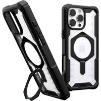 Urban Armor Gear Plasma XTE MagSafe Kickstand Case Backcover Apple iPhone 16 Pro Max Zwart, Transparant MagSafe compatible - thumbnail