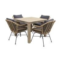 Margriet Naturel/Rome grey 100 cm. - tuinset 5-delig - thumbnail