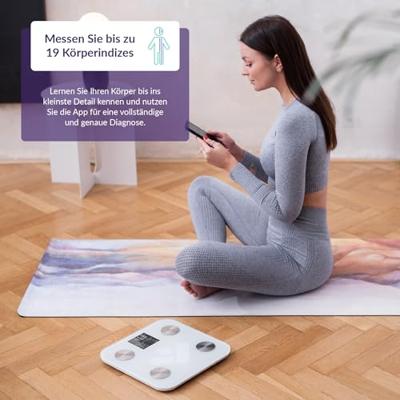 truelife FitScale W6 BT Personenweegschaal Digitaal Weegbereik (max.): 180 kg Wit, Grijs Met Bluetooth truelife FitScale W6 BT Personenweegschaal Digitaal Weegbereik (max.): 180 kg Wit, Grijs Met Bluetooth