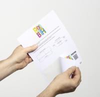 Badge durable bezoekers 97x86mm 100 stuks - thumbnail