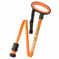 Wandelstok met ovalen handvat - opvouwbaar | Hoogte handvat: 83,7 - 93,7 cm | Flexifoot | Schokabsorberend | Oranje | PR30046-OR - thumbnail