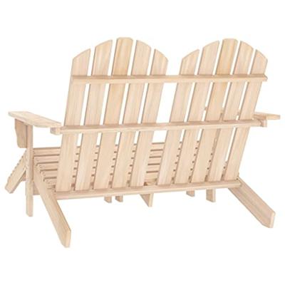 VidaXL Tuinstoel 2-zits adirondack met voetenbank vurenhout