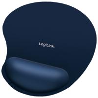 LogiLink ID0027B Muismat met polssteun Ergonomisch Blauw - thumbnail
