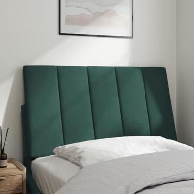 Hoofdbordkussen 80 cm fluweel donkergroen