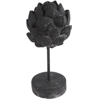 Countryfield beeld artisjok op voet davor zwart 29,5 cm | 6 stuks
