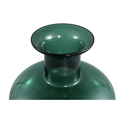 PTMD Nory Green glass bulb vase round wide