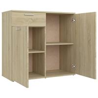 Dressoir 80x36x75 cm spaanplaat sonoma eikenkleurig - thumbnail