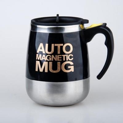 2 stks automatische mengbeker koffie kopje draagbare huishoudelijke mixer (zwart)
