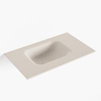 MONDIAZ LEX Linen solid surface inleg wastafel voor toiletmeubel 50cm. Positie wasbak links - thumbnail