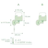 Dalber Groen wandlampjeSweet Love Green - 61719H - thumbnail