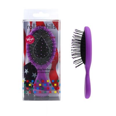 Rolling Hills Hairbrushes Detangling Brush Wet Hair Mini Purple 1Stuks Rolling Hills Hairbrushes Detangling Brush Wet Hair Mini Purple 1Stuks