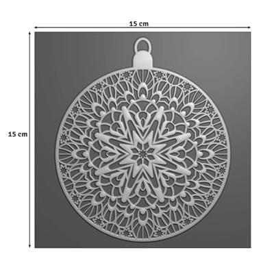 Vaessen Creative • 3d embossing folder kerstbal 15x15cm