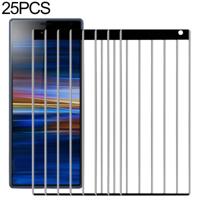 25 stuks 9H 3D gebogen volledig scherm gehard glas film voor Sony Xperia 10 - thumbnail