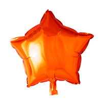 Folieballon Ster Oranje (45cm) - thumbnail