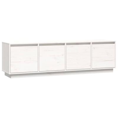 Tv-meubel 156x37x45 cm massief grenenhout wit