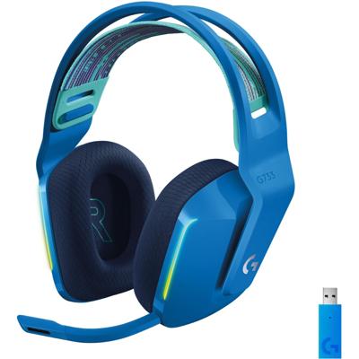 Logitech Gaming G733 LIGHTSPEED On Ear headset Radiografisch 7.1 Surround Blauw Volumeregeling Gamen Logitech Gaming G733 LIGHTSPEED On Ear headset Radiografisch 7.1 Surround Blauw Volumeregeling Gamen