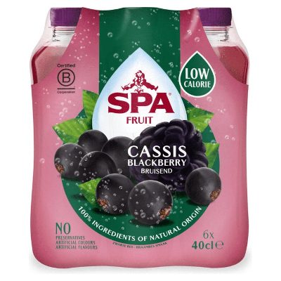 Spa fruit cassis blackberry pet (6x400ml)