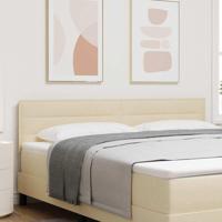 LED Hoofdbord met LED-striplichten Crème 180 cm Polyester - thumbnail