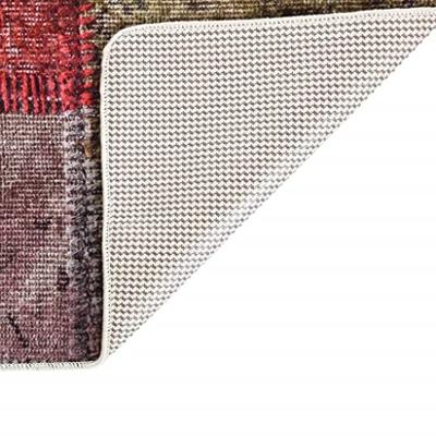 Vloerkleed wasbaar anti-slip patchwork 80x300 cm meerkleurig